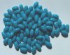 100 9x6mm Acrylic Opaque Dark Turquoise Ovals